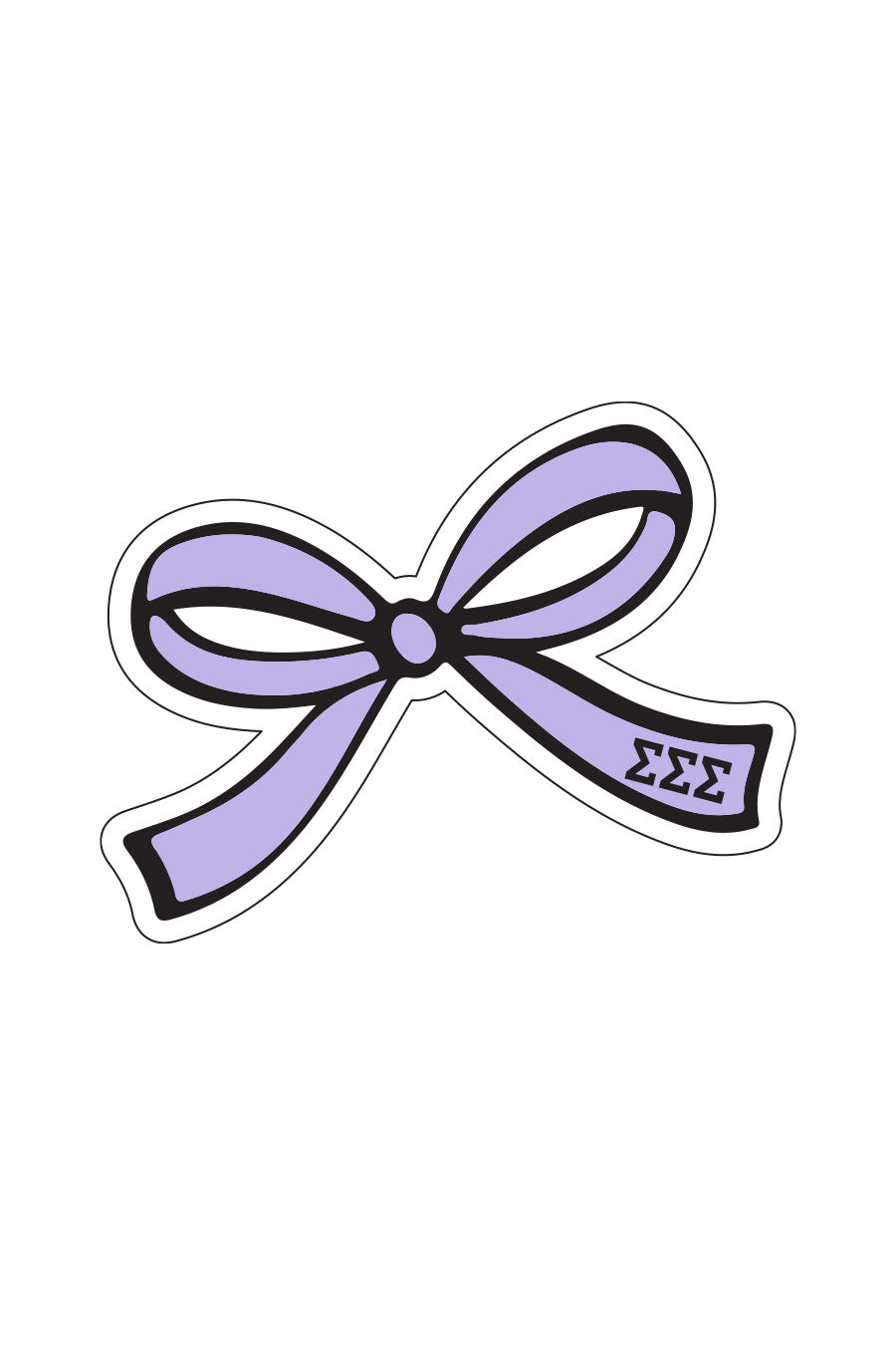 Purple Bow Sticker