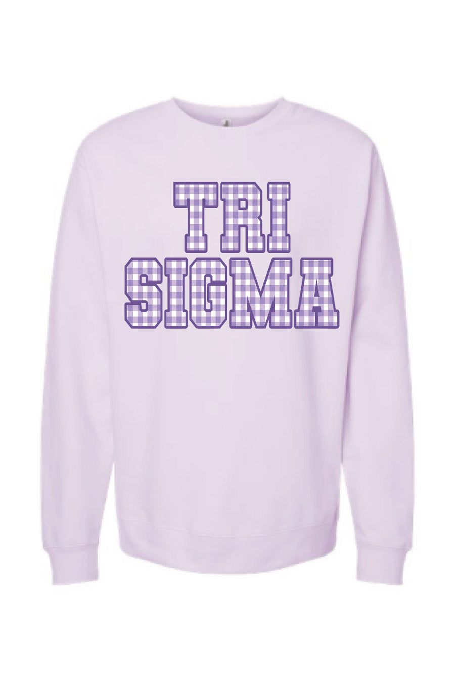 Pink Gingham Crewneck