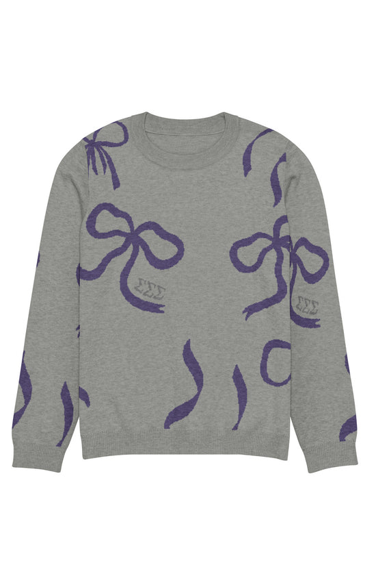 Lacy Bow Knitted Sweater