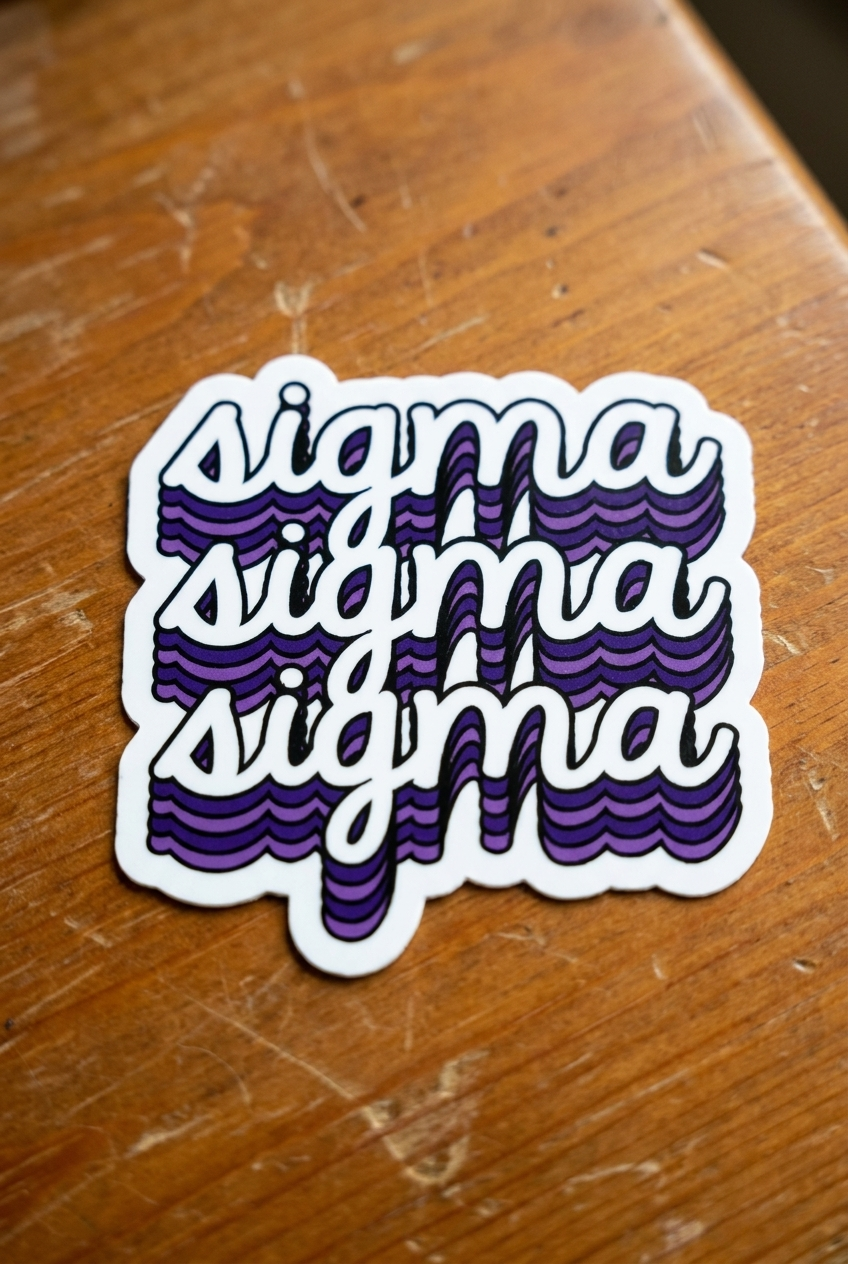 Shadow Script Sticker