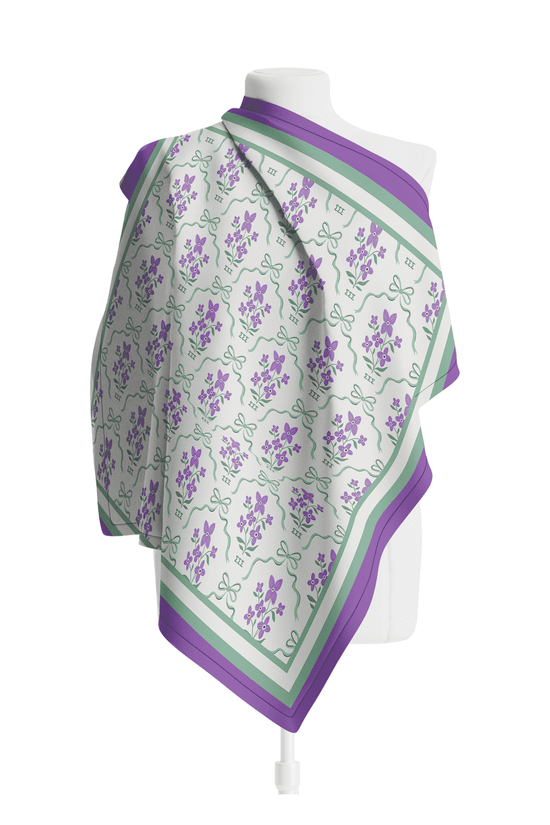 Tri Sigma Sorority Microfiber Towel/Blanket - 60 Inch Round With Palm Leaf Design