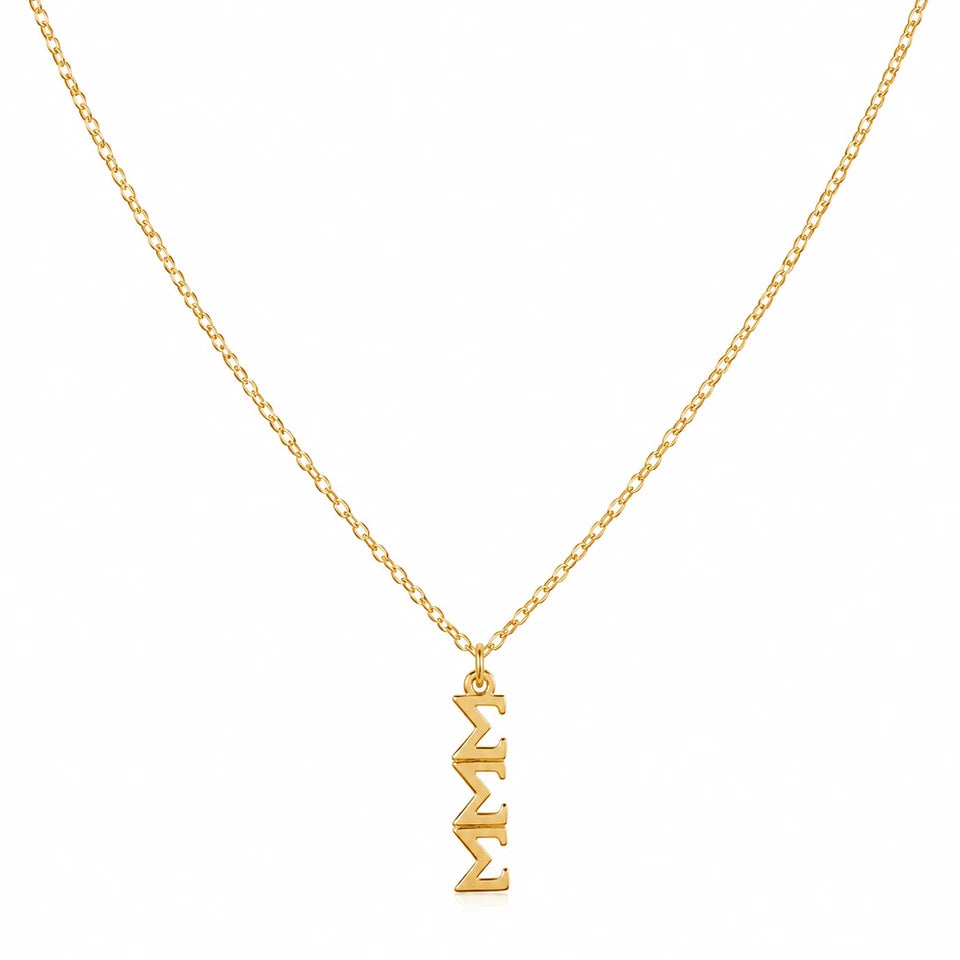 Vertical Lavaliere Necklace