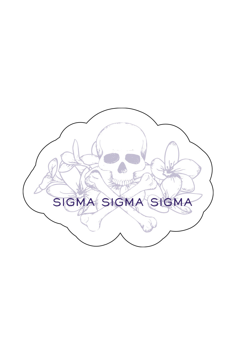 Violet and Skull Decal