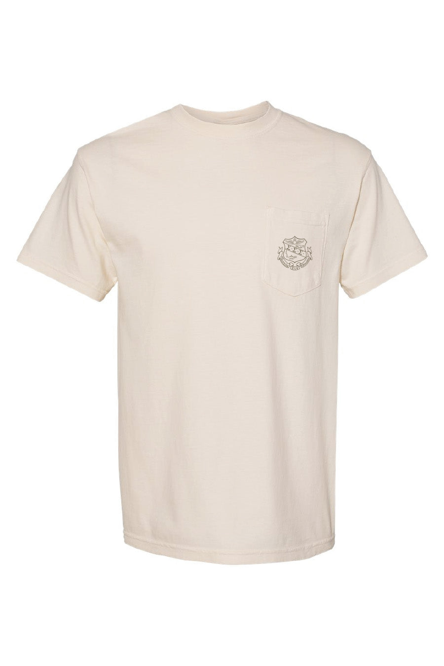 Left Chest Crest Tee – Purple & Pearls - Tri Sigma