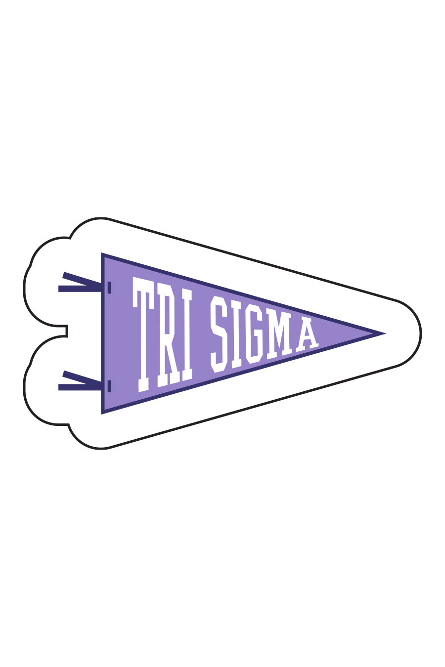 Tri Sigma Pennant Decal