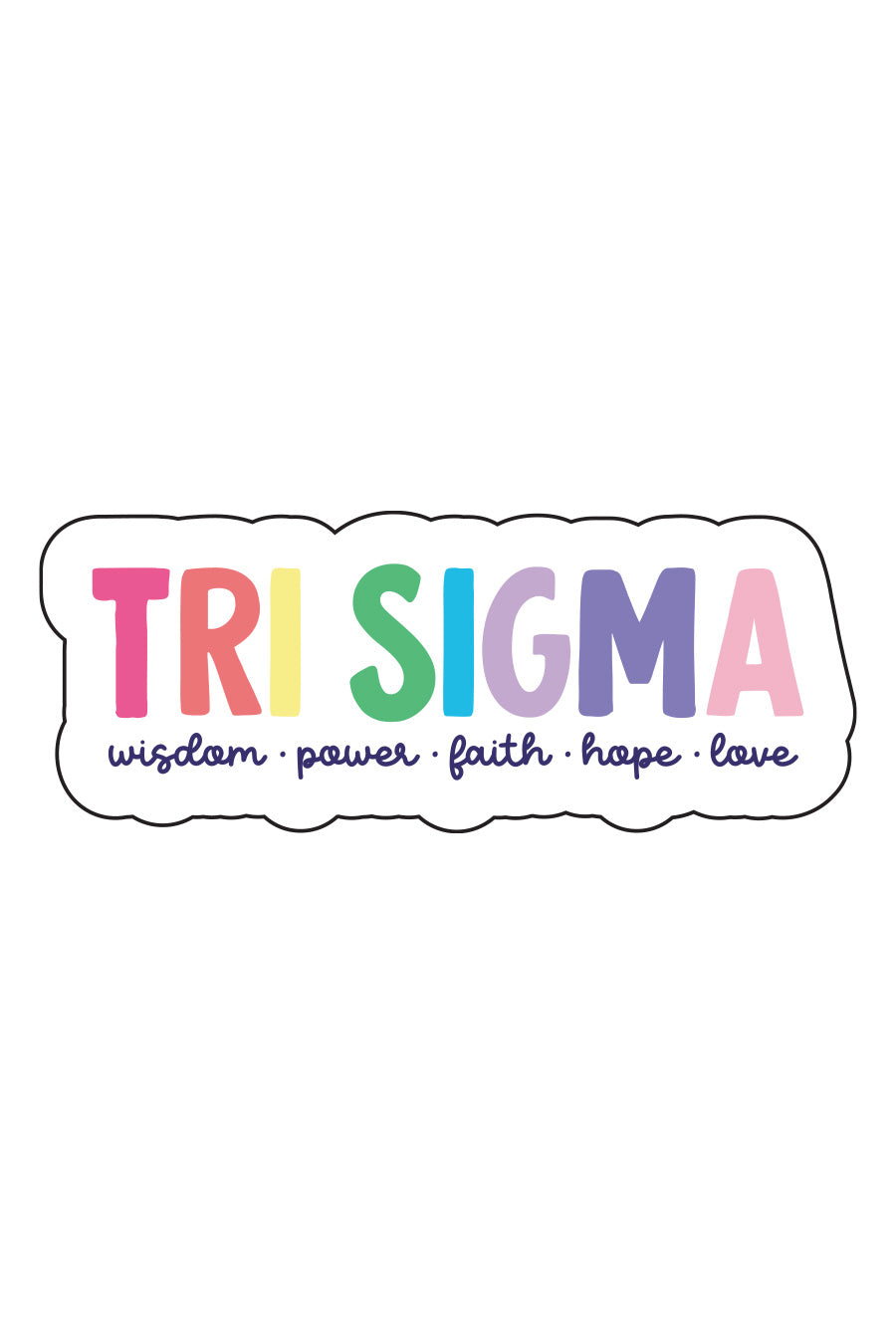 Colorful Tri Sigma Decal