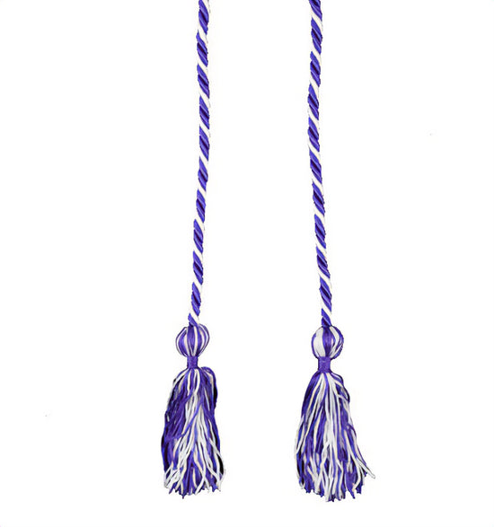 Purple and White Graduation Cord